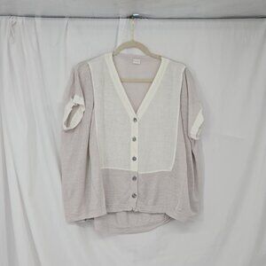 Poetry Linen Button-Down Top